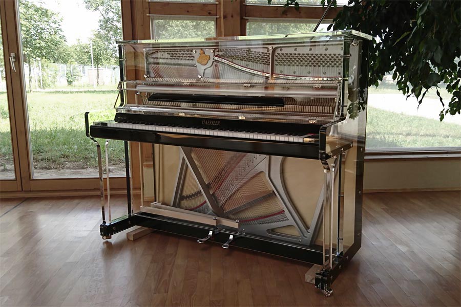 The Crystal Upright Piano Quadrille in Leipzig, Germany by Blüthner The Crystal Upright Piano Quadrille in Leipzig, Germany by Blüthner